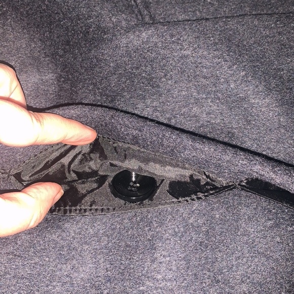 Men's French Woolen Coat Business Down Jacket Trench Topcoat dark Gray - Picture 6 of 7